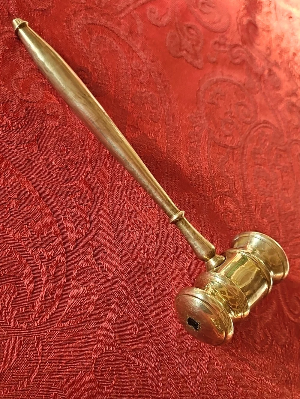 Vintage Solid Brass Hammer Mallet Judge's Gavel/Auctioneer/Professor/Lawyer